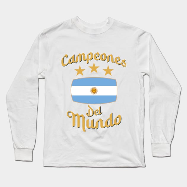 Argentina Campeones del Mundo Long Sleeve T-Shirt by Barotel34